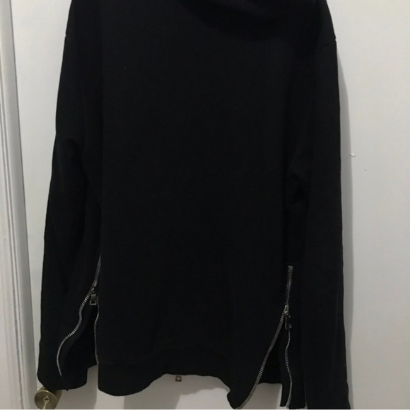 BALMAIN Black Classic Zip-Up Hoodie - Picture 4 of 8